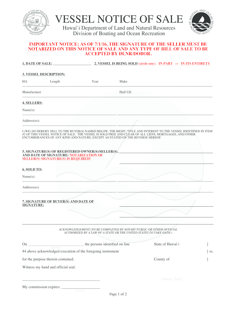 hawaii notice Preview on Page 1