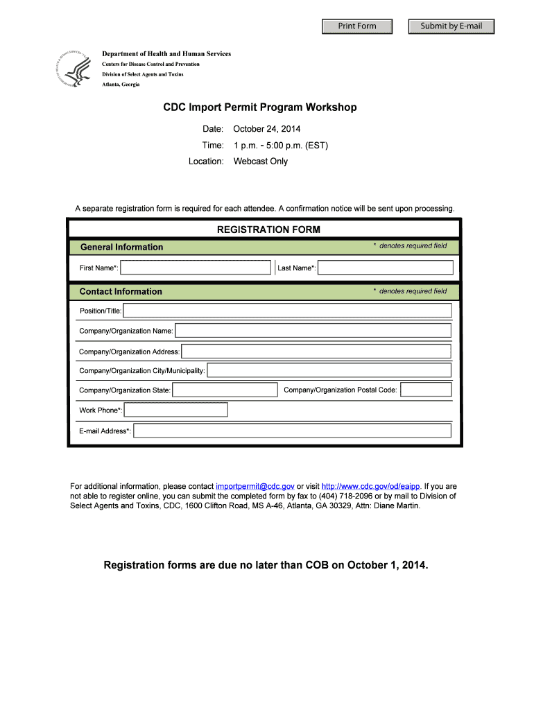 Fillable Online cdc Centers for Disease Control and Prevention... Fax Email Print pdfFiller