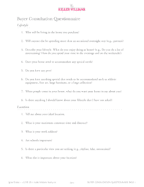 buyer consultation checklist pdf