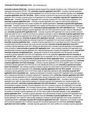 University of Goroka Application Form