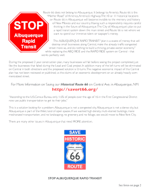 Petition letter - open this petition letter in print view - Save Route 66 - savert66