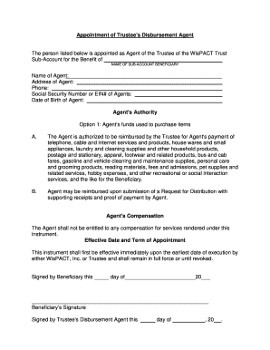 Subdivision agreement sample - Agent Agreement - WisPACT - wispact