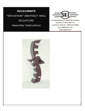Fillable Online DEVIATION ABSTRACT WALL SCULPTURE - pdf.... Fax Email ...