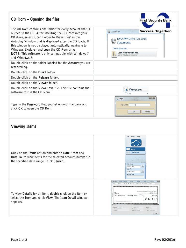 Fillable Online CD Rom Opening the files Fax Email Print - pdfFiller