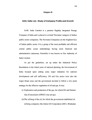 GAIL India Ltd.- Study of Company Profile and Growth - shodhganga inflibnet ac