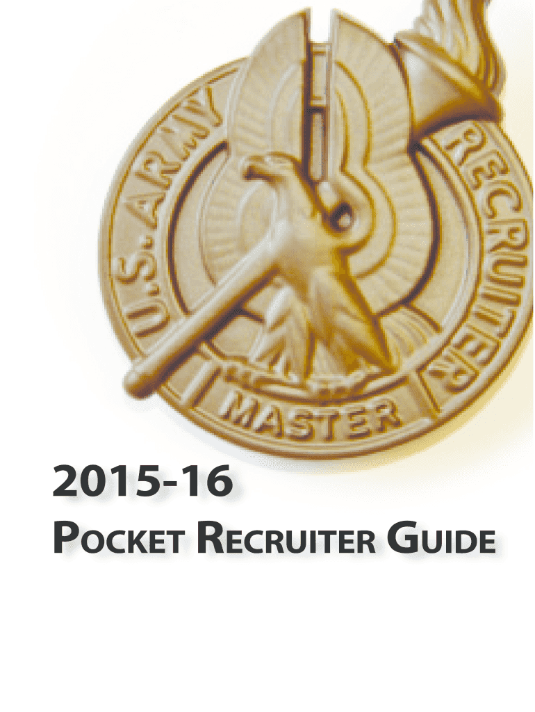Fillable Online usarec army Pocket Recruiter Guide USAREC Army Fax