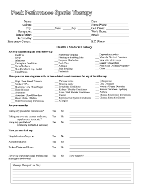 Download our Client Intake Form - Peak Performance Sports Therapy