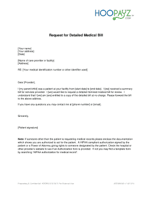 medical request form template