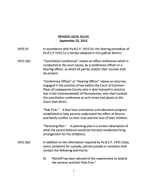 Fillable Online Lackawanna County Rules Of Civil Procedure The