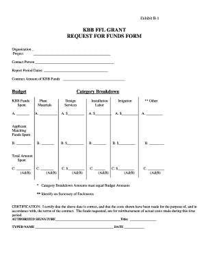 Fillable Online keepbrevardbeautiful KBB FFL GRANT REQUEST FOR FUNDS ...