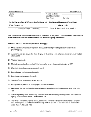 Confidential cover sheet - Confidential Document Cover Sheet Form 11.3. SSIS Worker Mentor Handout - dhs state mn