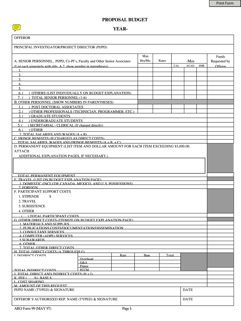 aro form 99 Preview on Page 1