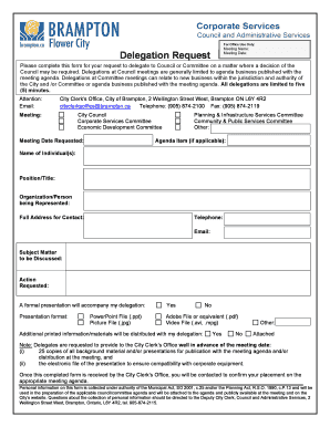 Delegation Request Form