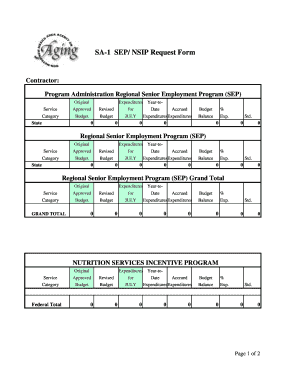 SA-1 SEP/ NSIP Request Form - ncnmedd.com