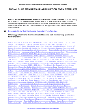 membership application form template