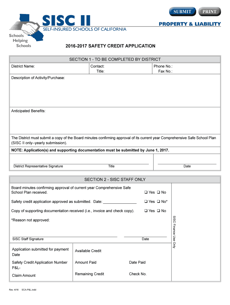 sisc credit Preview on Page 1