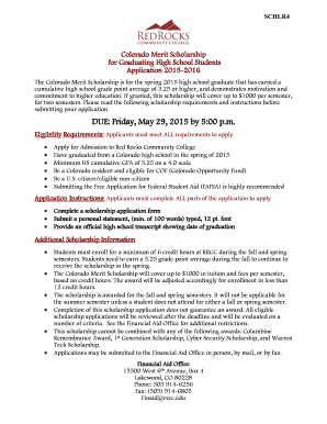 DUE: Friday, May 29, 2015 by 5:00 p.m. - rrcc