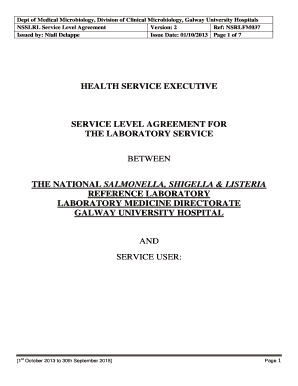 HEALTH SERVICE EXECUTIVE SERVICE LEVEL AGREEMENT - nuigalway