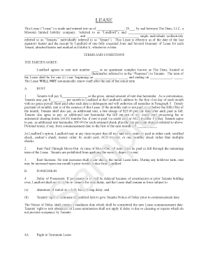 Parking lot lease rates - View a Sample Lease - The Dens on Third