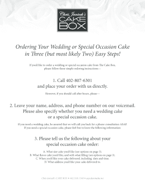 Ordering Your Wedding or Special Occasion Cake