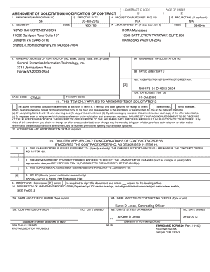 amendment of solicitation/modification of contract x - GDIT