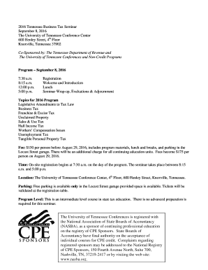 Tennessee Department of Revenue Tennessee... - conferencesandnoncreditprograms utk