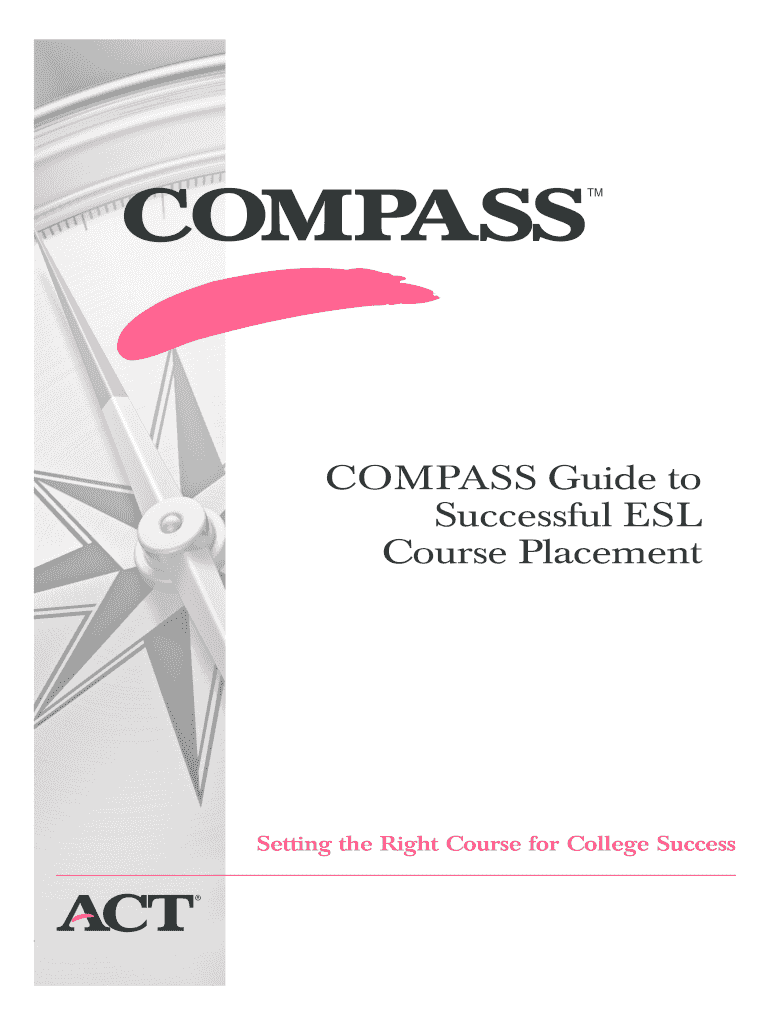 Fillable Online act COMPASS Guide to Successful ESL Course Placement ...