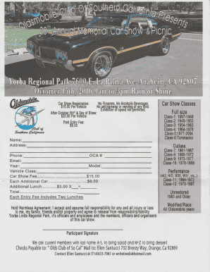 Registration Form - Olds Club of America - oldsmobileclub