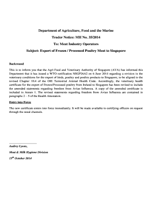 Department of Agriculture, Food and the Marine Trader ...