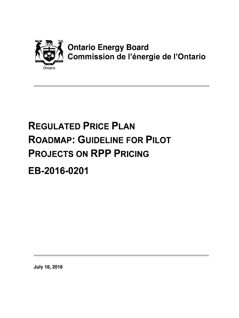 Fillable Online Ontario Energy Board Commission de l nergie de l