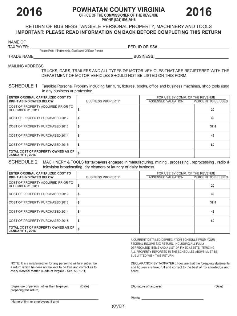 Fillable Online powhatanva POWHATAN COUNTY VIRGINIA Fax Email Print - pdfFiller