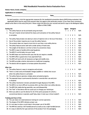 Fillable Online nau Needlestick Safety and Prevention - nau.edu Fax ...