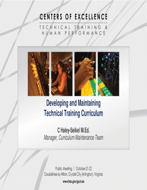 Fillable Online Technical Training Curriculum Fax Email Print - pdfFiller
