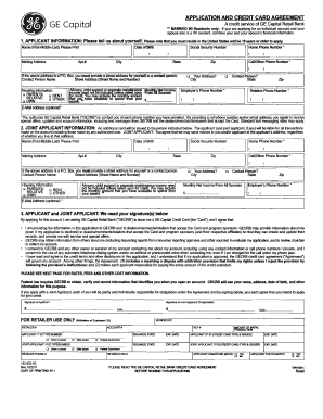 GE Capital Finance Application Form - The Potter Violin Company