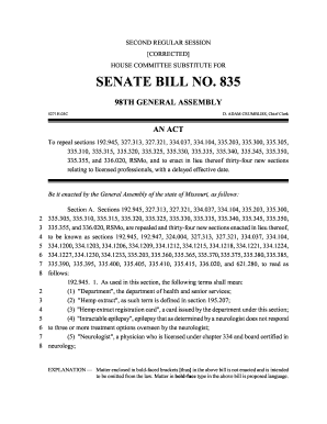 Senate Bill Format - Fill and Sign Printable Template Online