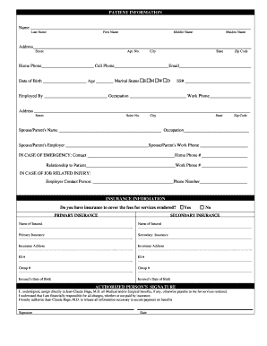 patient registration form template word edit print fill out pediatric patient registration form template