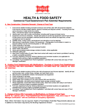 Fillable Online HEALTH &amp; FOOD SAFETY Fax Email Print - pdfFiller