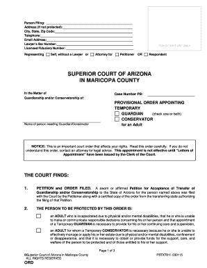 Temporary guardianship without court - GUARDIANSHIP AND/OR CONSERVATORSHIP TRANSFERRING AN OUT-OF-STATE CASE TO ARIZONA. PBTX1k Checklist - superiorcourt maricopa