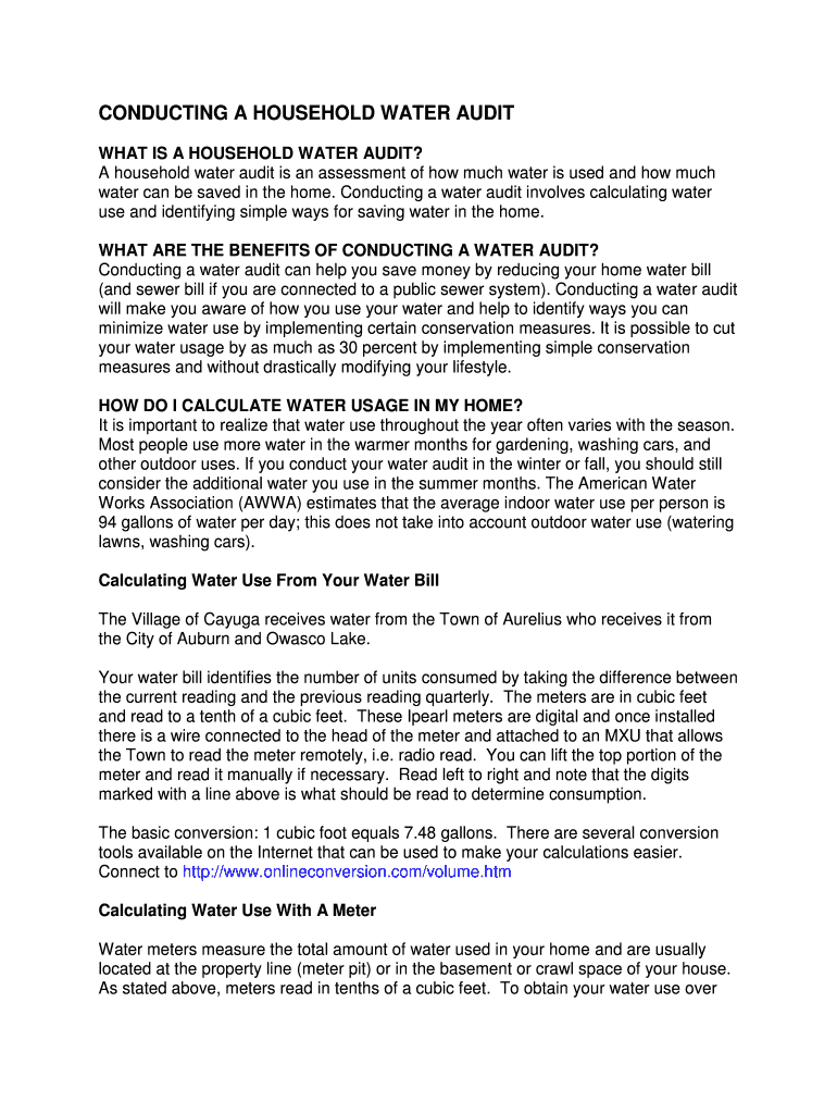 Fillable Online water can be saved in the home Fax Email Print pdfFiller