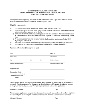 Cgu dissertation