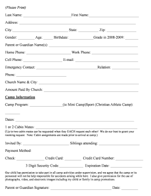 Registration Form - Ironwood