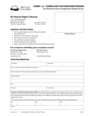 Human rights form