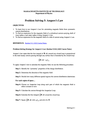 Problem Solving 5: Ampere s Law - ocw mit