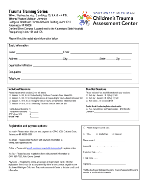 Fillable Online kalamazoogreatstartcollaborative Trauma Training Series ...