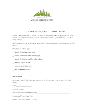 SOCIAL MEDIA /PHOTO CONSENT FORM - Woods...