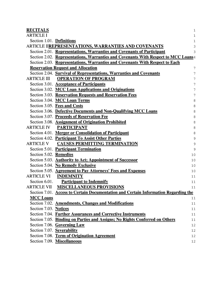 Fillable Online in ARTICLE IIREPRESENTATIONS, WARRANTIES AND COVENANTS
