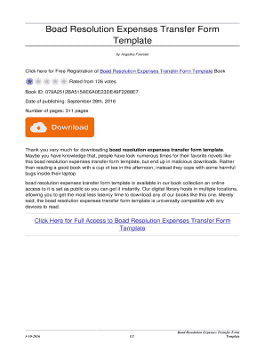Boad Resolution Expenses Transfer Form Template. boad resolution expenses transfer form template