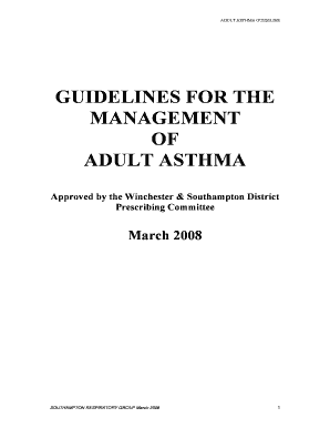 Fillable Online ADULT ASTHMA GUIDELINE Fax Email Print - pdfFiller