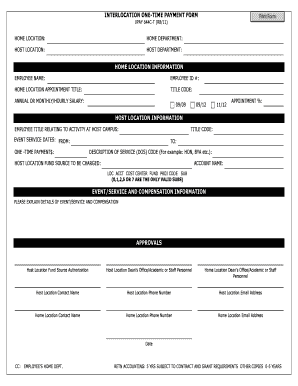Interlocation One-Time Payment Form