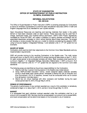 Informal Competition Template. Science Assessment - k12 wa